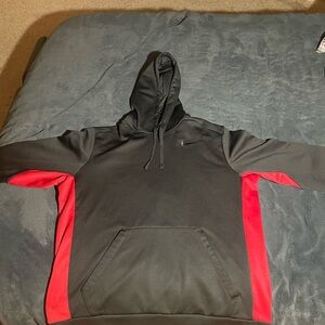 Nike Black Hoodie with Red Panels